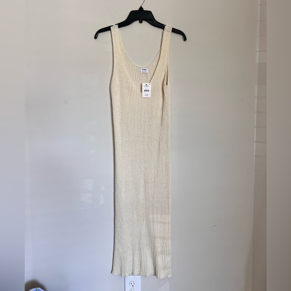 Cotton On Dresses & Skirts - NWT Cotton On Bodycon Midi Dress Ribbed Cream Size Large